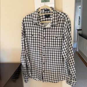 Lucky Brand Black & White Gingham Button-Down Shirt